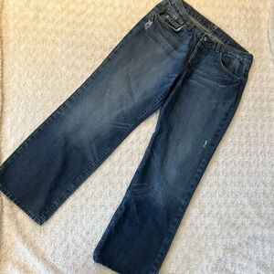 7 for all mankind Men's Dark Blue Relaxed Fit Jeans